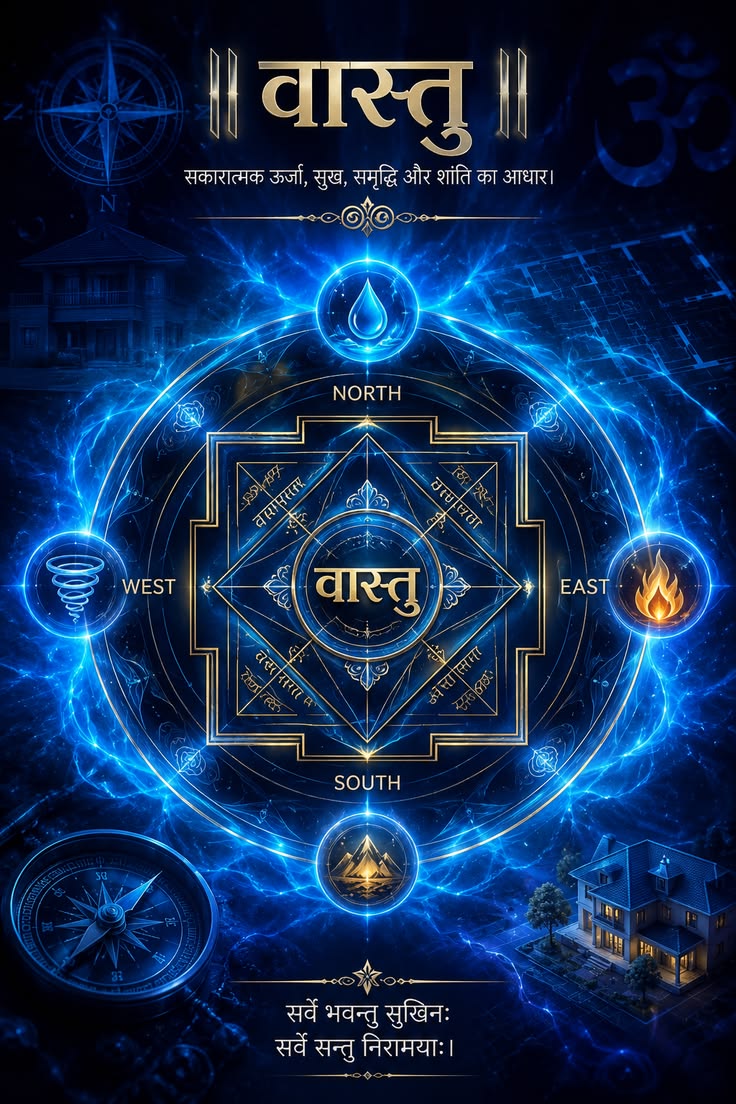 Vastu Shastra Wallpaper HD _ Blue Aura Vastu Energy _ Positive Home Vastu Tips _ Vastu Mandala 4K